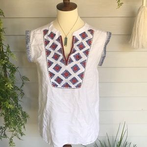 Jcrew short sleeve blouse with amazing neckline 🌵